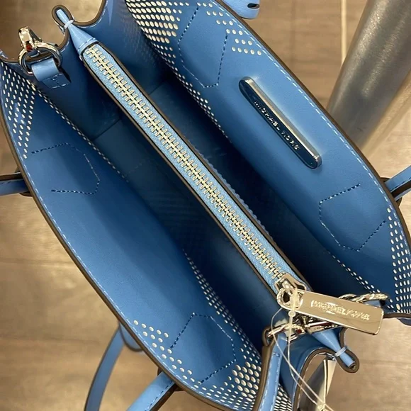 Michael Kors Mercer Medium Perforated Crossbody Satchel Bag
South Pacific 
NWT - Picture 8 of 16